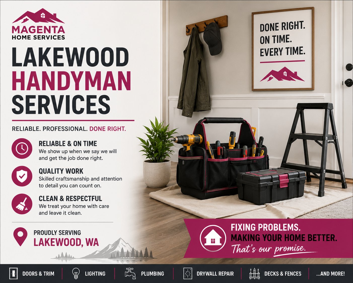 Handyman services in Lakewood, WA